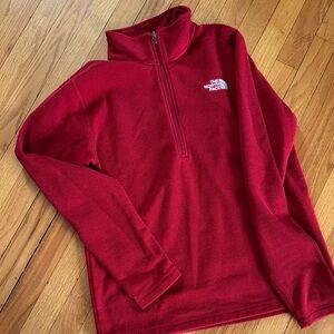 The North Face Red Half-Zip Fleece Pullover